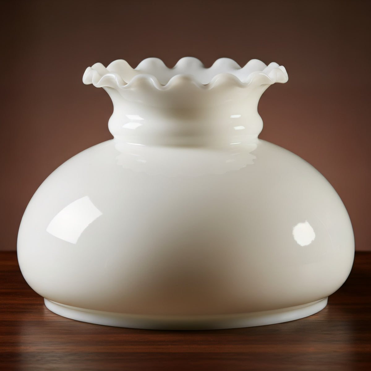 7" Opal Crown Oil Lamp Shade