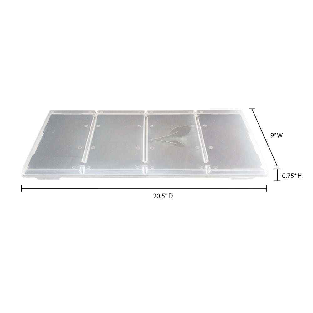 Transparent plastic lids designed to fit freeze dryer trays, useful for covering and stacking food during pre-freezing, featured in Kitchen & Food and Food Preservation collections.