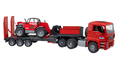Bruder Toys MAN TGA Low Loader with Manitou Telehandler