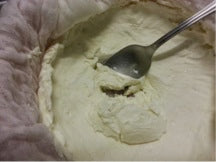 Taste test. Silver curd drained only.