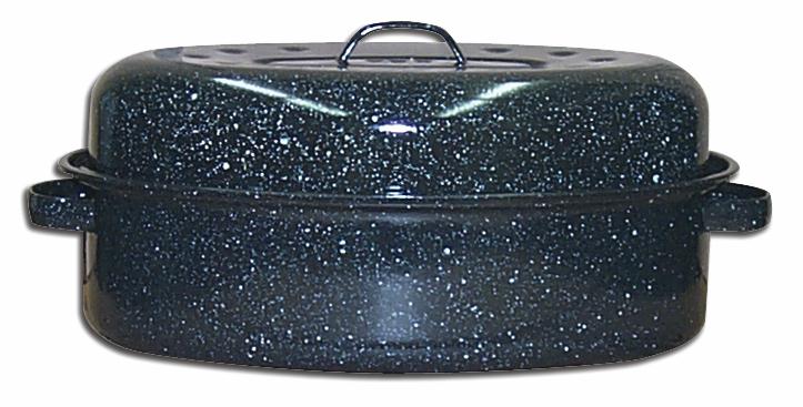 Perfect for big families! Cooks evenly, cleans up easily, Enamelware Roasters are available at Lehmans.com.