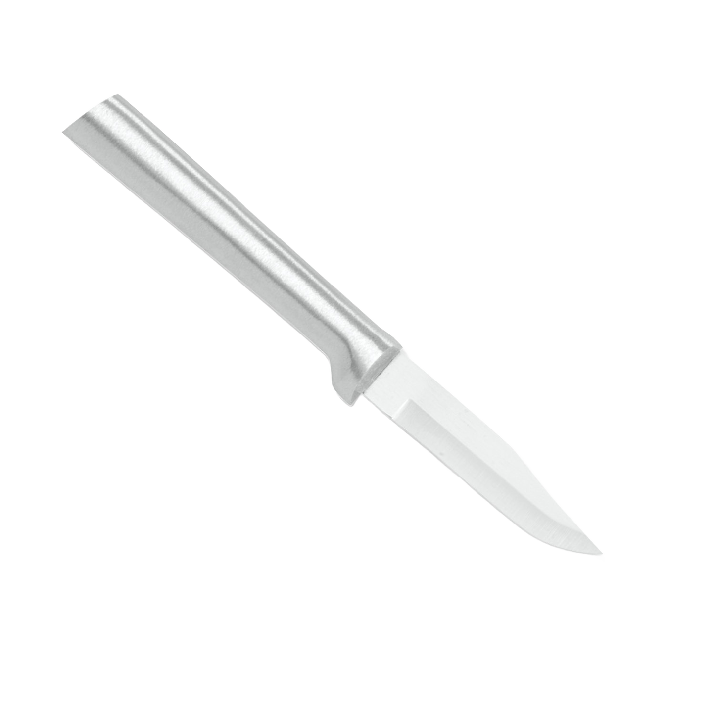 Stainless steel paring knife with a sleek cast aluminum handle featuring a non-slip satin finish, crafted in the USA for reliable kitchen use and included in best sellers collections.