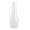 Clear frosted glass oil lamp chimney with 3-inch base, handcrafted for durability, ideal for Lamps & Lighting, Parts and Accessories, Chimneys and Globes, Best Sellers, and Promo Eligible collections.