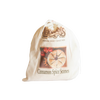 Cotton drawstring bag of handcrafted cinnamon spice scone mix with vintage-inspired label, ideal for Kitchen & Food, Pantry, Dry Goods and Mixes, Best Sellers, Promo Eligible collections.