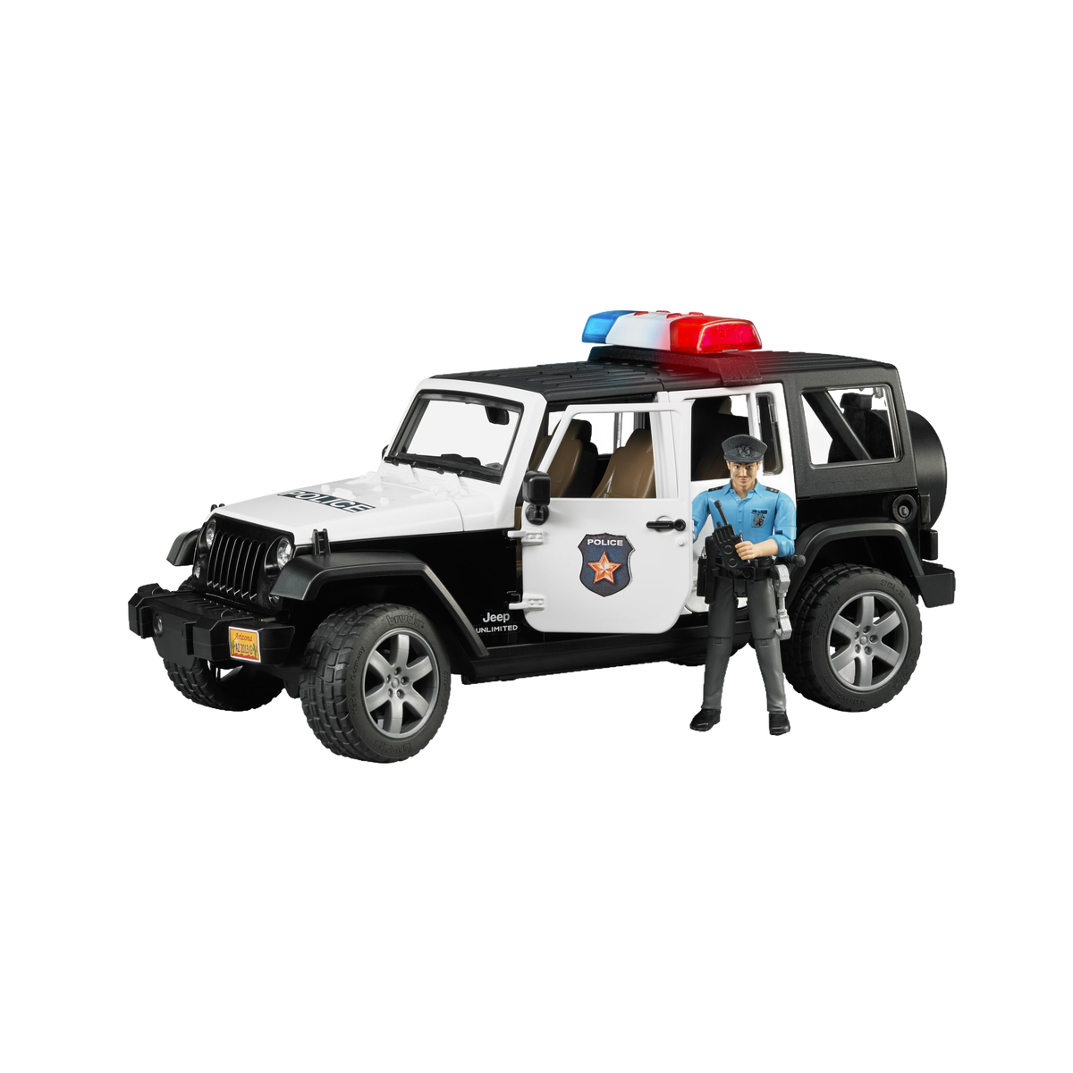 Bruder Toys Jeep Wrangler Rubicon Police Vehicle with Officer