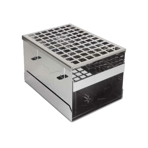 Handcrafted compact stainless steel camp stove with a removable grid top and foldable design, suitable for Farm, Garden & Tool, Camping, Emergency Supplies, Best Sellers, and Promo Eligible collections.