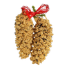 Bird Seed-Coated Pine Cone Pair