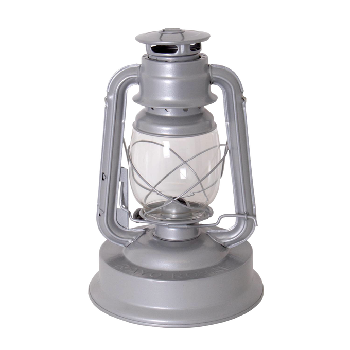 Handcrafted Rayo Royal Lantern in durable metal with glass globe and protective wire frame, designed for reliable, bright lighting in camping, farm, garden, emergency supplies, and outdoor use.