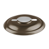 Handcrafted steel reflector in brown, designed to direct light downward and reduce glare for oil lanterns, ideal for Lamps & Lighting, Emergency Supplies, Oil Lamps, and Best Sellers collections.