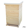 Handcrafted natural wood 10-frame beehive box with a flat white cover, designed for easy honeybee management in Farm, Garden & Tool, 10-Frame Hives and Beekeeping Supplies collections.
