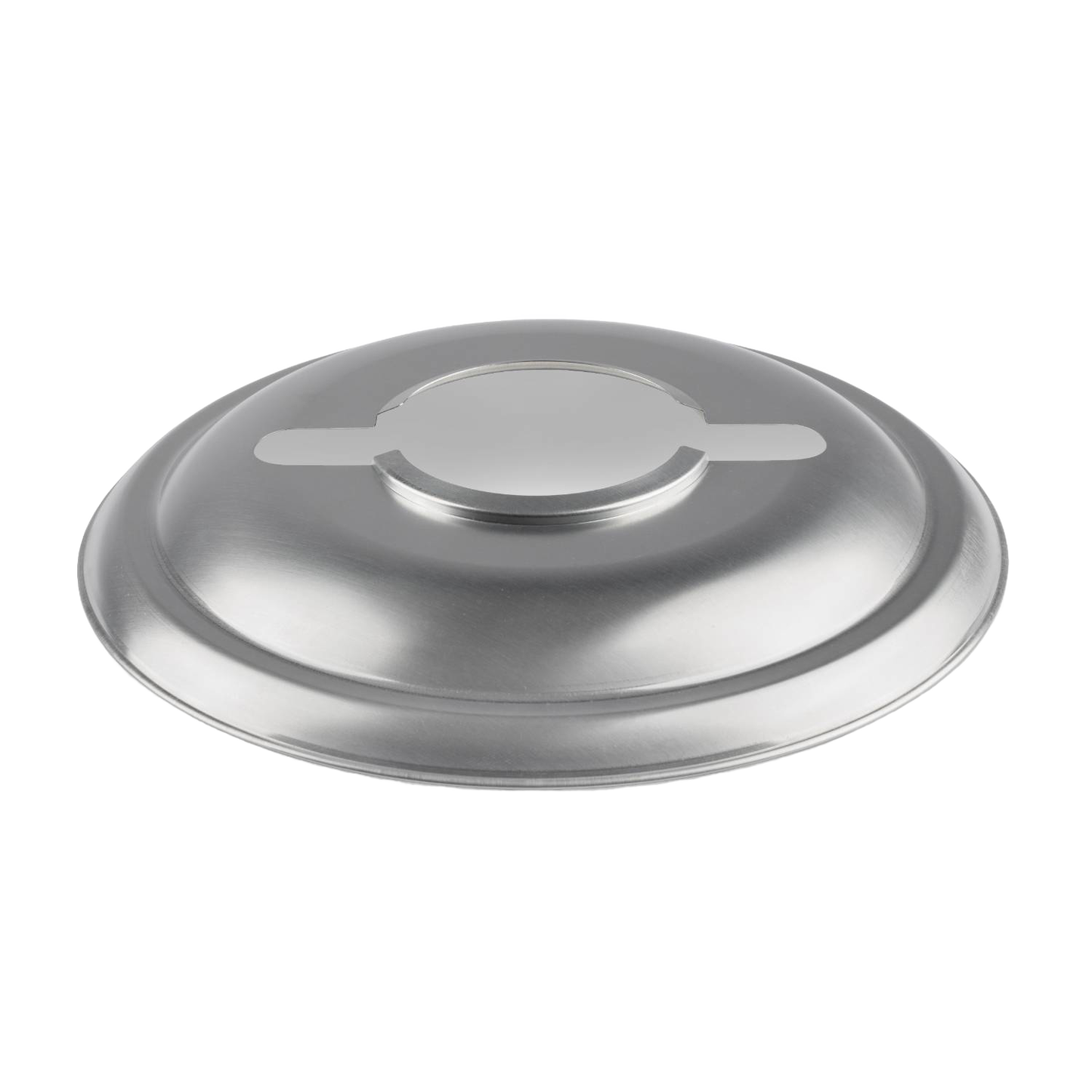 Handcrafted steel reflector in silver finish designed to direct lantern light downward while reducing glare and shielding the glass globe, ideal for Lamps & Lighting, Emergency Supplies, Oil Lamps, Best Sellers, and Promo Eligible collections.
