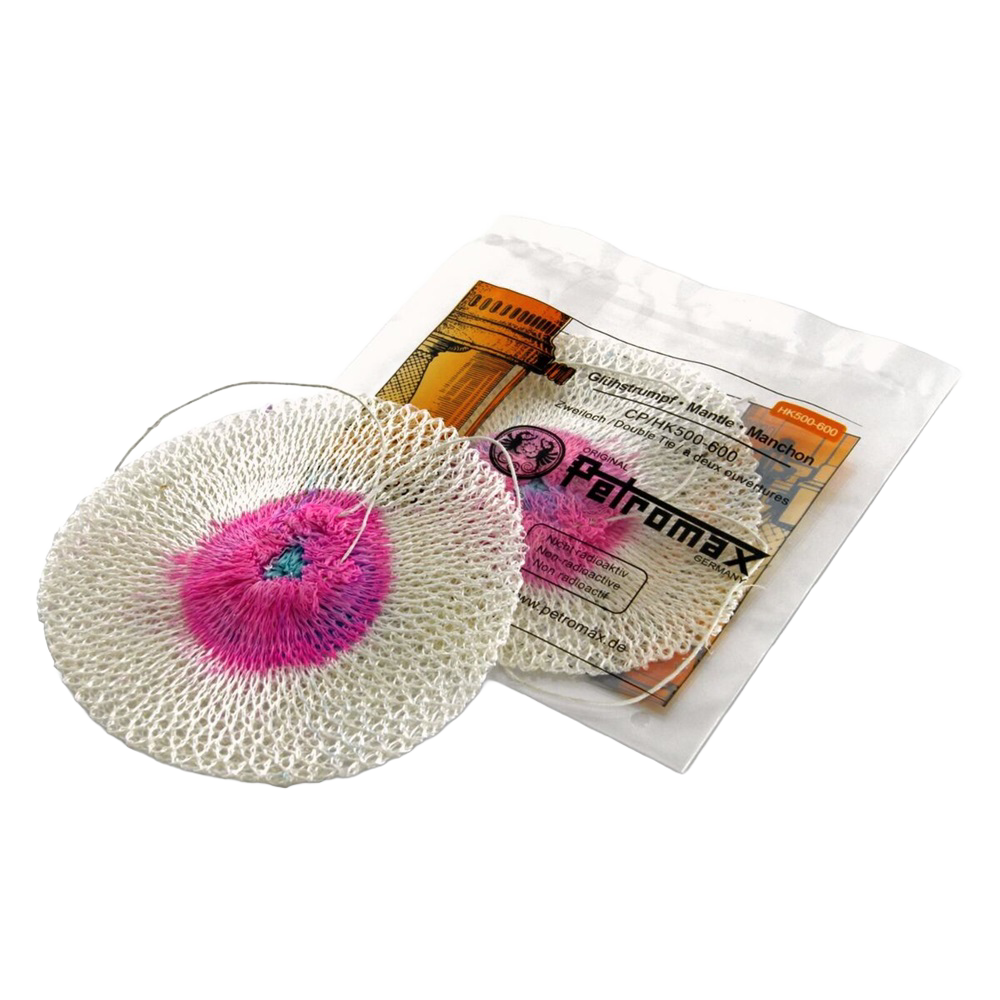 Durable rounded replacement mantle featuring a fine mesh design with pink center, compatible with high-pressure lamps, ideal for Lamps & Lighting, Parts and Accessories, Wicks and Mantles, Best Sellers, and Promo Eligible collections.