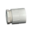 White threaded PVC pipe fitting adapter designed for water pumps, suitable for use in Appliances, Pump Parts and Tools, Water Pumps, and Best Sellers collections.