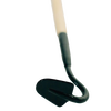 Garden cultivating tool with a small black metal head and light wooden handle, designed for precise cultivating and easy soil care in farm, garden, and digging tool collections.