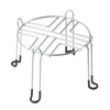 Round stainless steel stand with rubber-capped legs designed to elevate gravity water filters, providing durable support and easy access in Appliances, Emergency Supplies, and Water Heating collections.