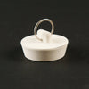 White vintage-style rubber drain plug with a metal ring, suitable for Home & Decor, Laundry Supplies, Washers and Wash Day Accessories, featured in Best Sellers and Promo Eligible collections.