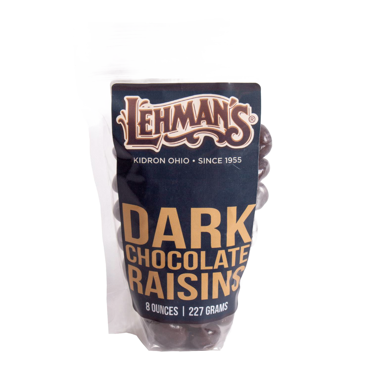 Resealable bag of handcrafted dark chocolate covered raisins made in the USA, perfect for snacking and featured in Kitchen & Food, Snacks and Sweets, Candy, Best Sellers, and Promo Eligible collections.