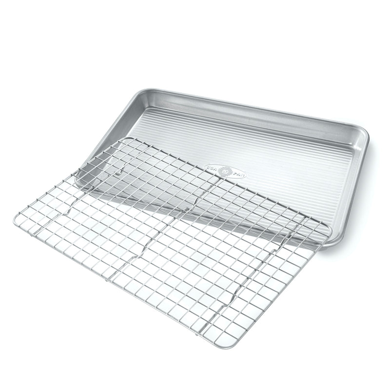 Quarter Sheet Pan with Non-Stick Baking Rack