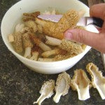 Cut morels