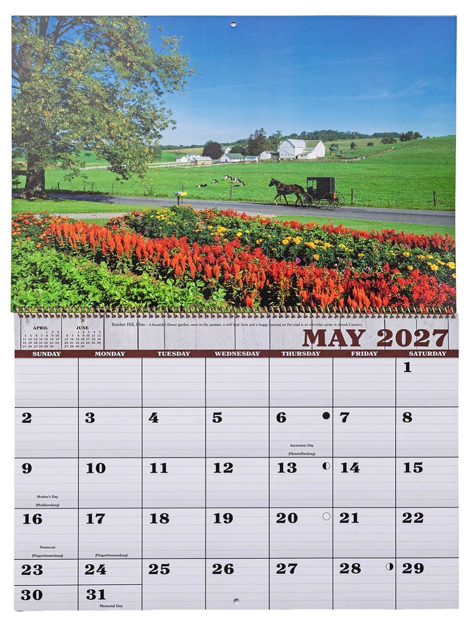 The BIG Amish Country 2027 Calendar - 18"x24"