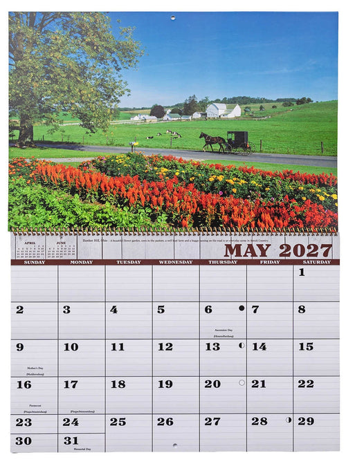 The BIG Amish Country 2027 Calendar - 18"x24"