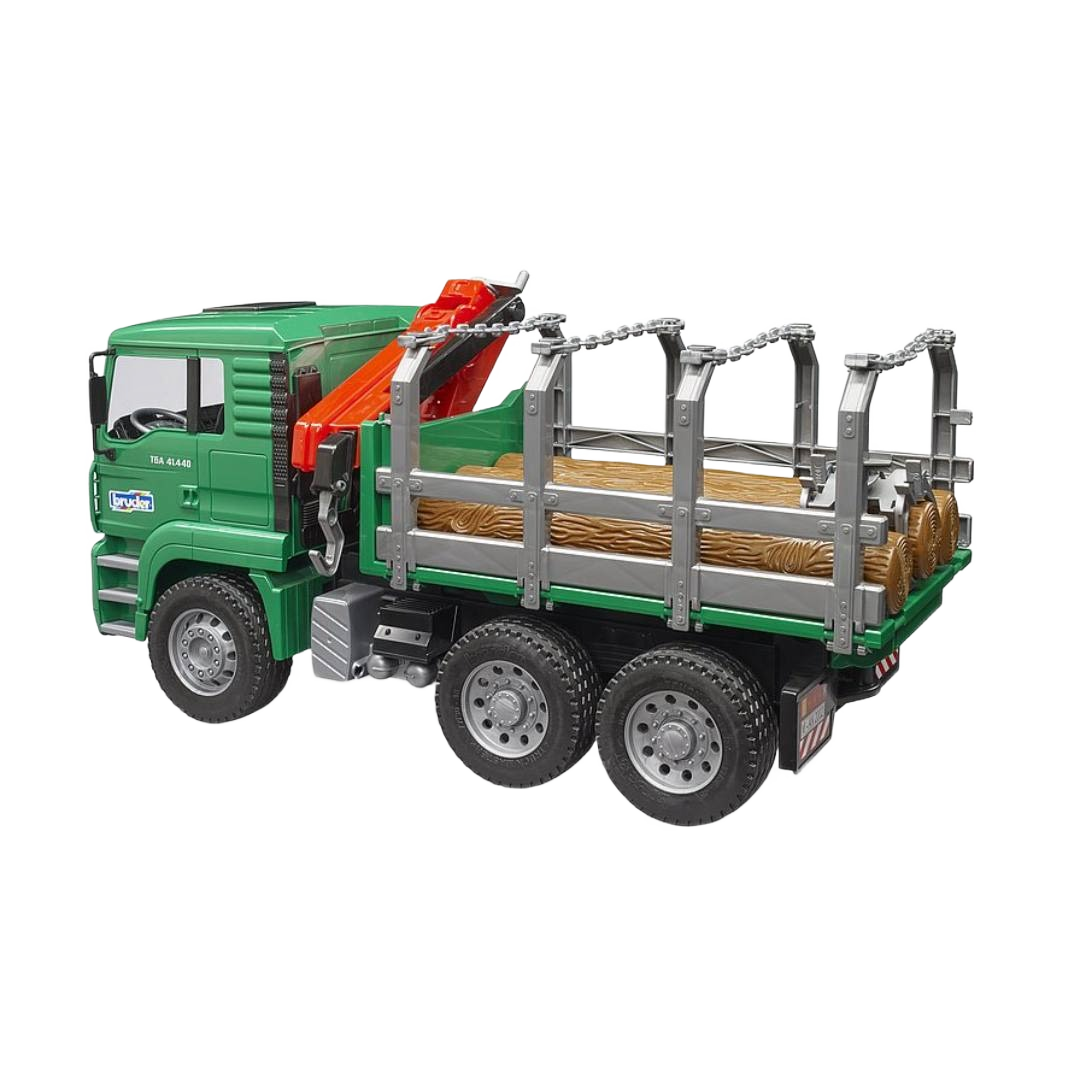 Bruder Toys MAN Timber Truck with Loading Crane & 3 Logs
