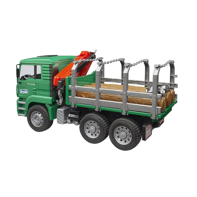 Bruder Toys MAN Timber Truck with Loading Crane & 3 Logs