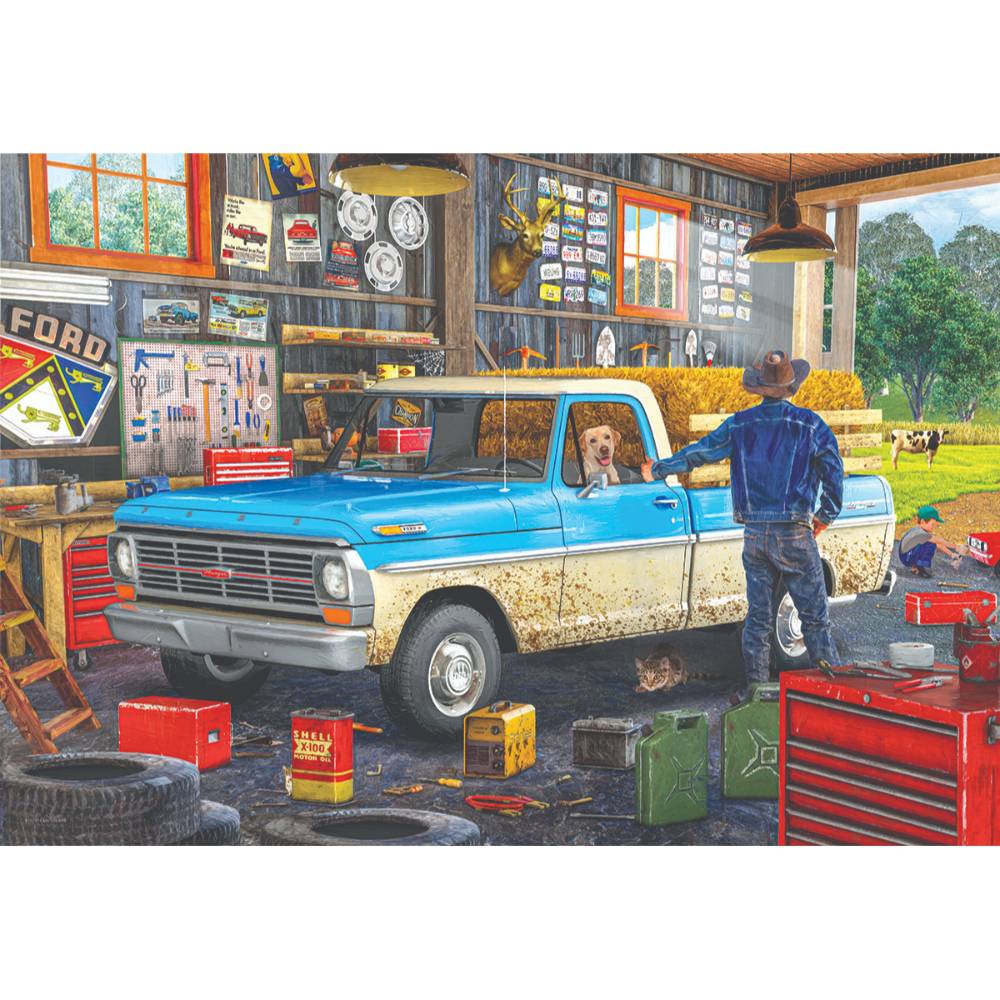 Pickup Truck Jigsaw Puzzle in Metal Tin - 55 | Lehman's