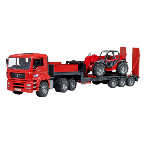 Bruder Toys MAN TGA Low Loader with Manitou Telehandler