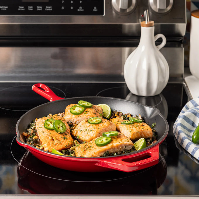 Lodge Essential Enamel Cast Iron Skillet - 11"