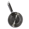 Top view of a handcrafted fully clad stainless steel fry pan with riveted handle, designed for even heating and durability, featured in Kitchen & Food, Cookware, and Best Sellers collections.