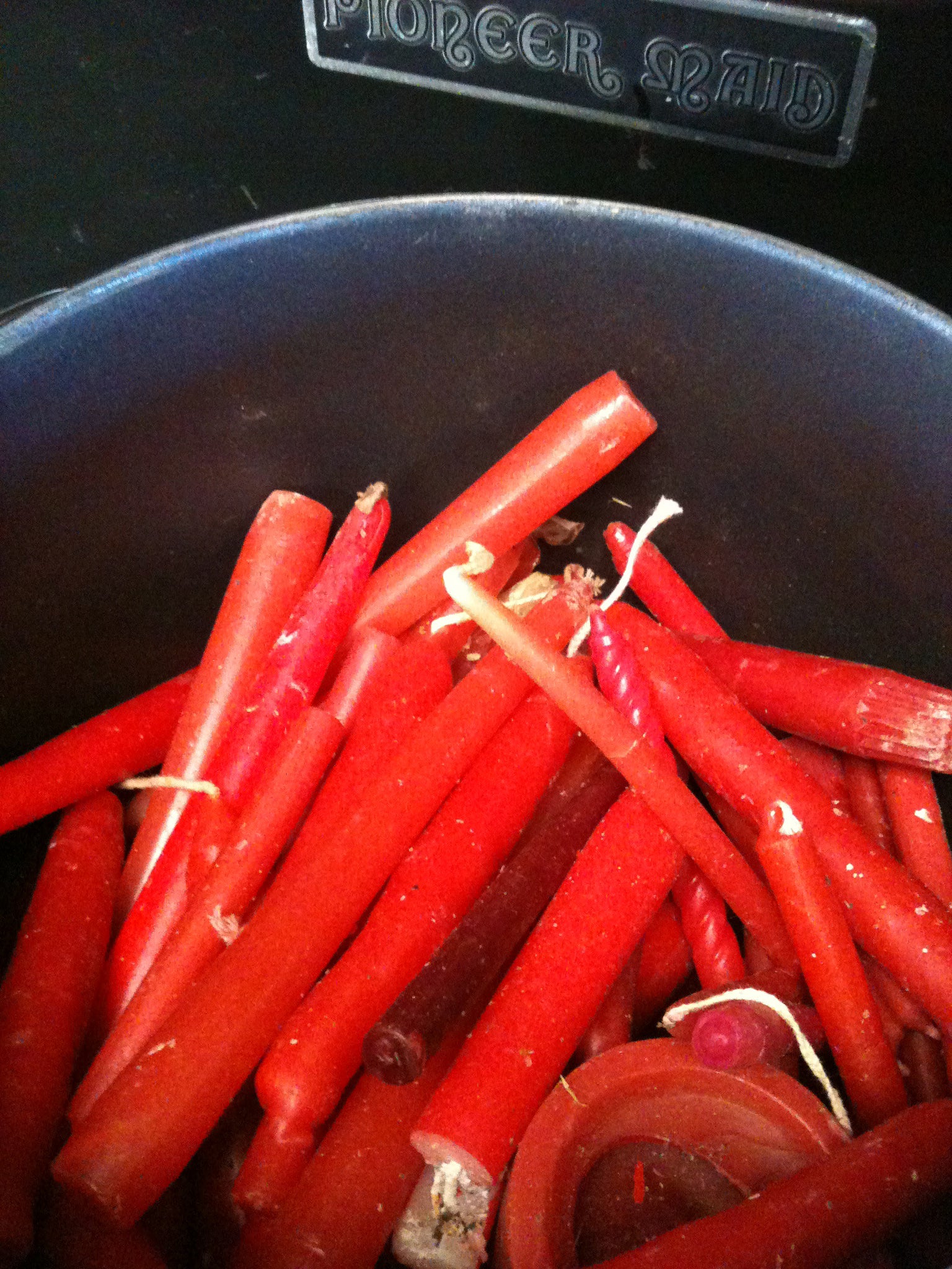 Candles in pan 2