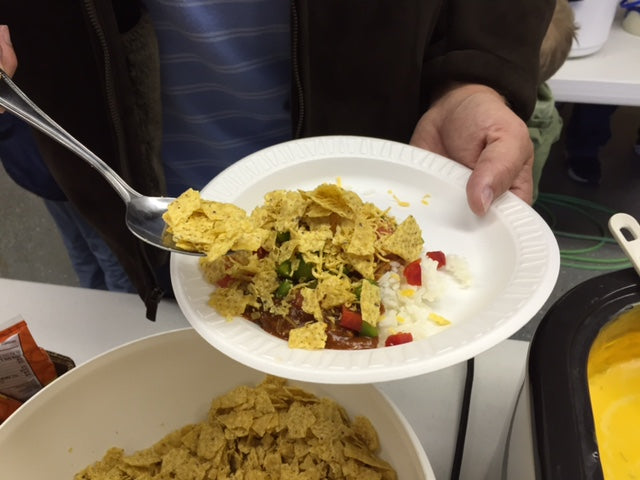 Crushed tortilla chips add a hearty crunch.