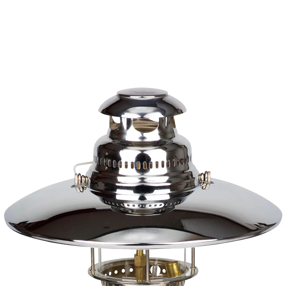 Polished metal reflector designed to direct light downward from a vintage-style pressure lamp, suitable for Lamps & Lighting, Parts and Accessories, Other Parts, Best Sellers, and Promo Eligible collections.