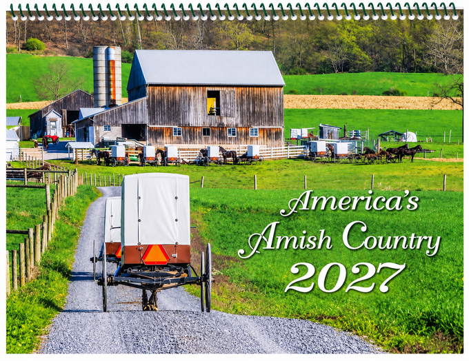 America's Amish Country 2027 Wall Calendar - 12"x18"