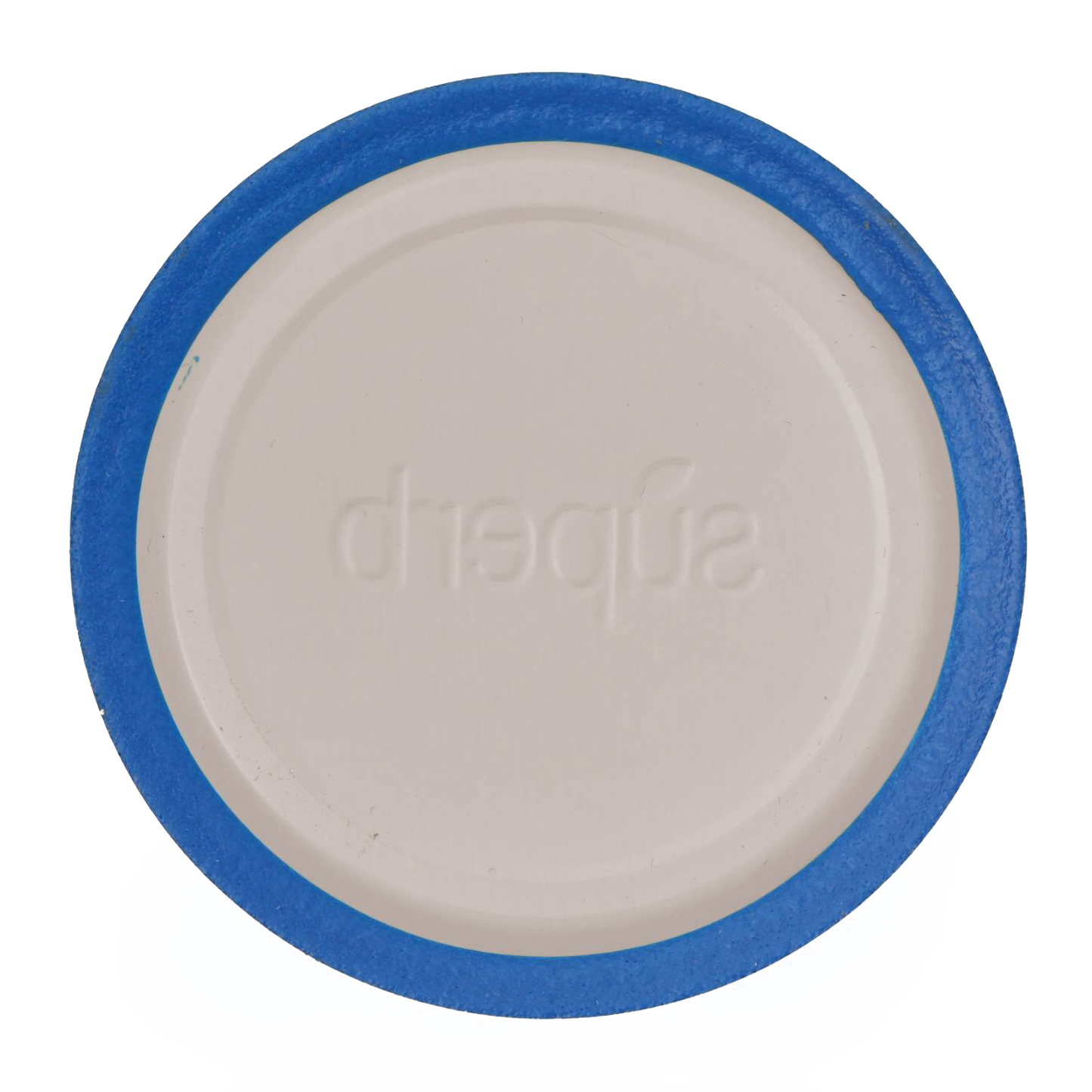 Round regular-mouth canning jar lid with a blue sealing band, designed in the USA for reliable food preservation and included in kitchen and food preservation collections.