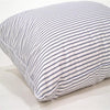 Generously filled, handcrafted pillow with finely striped blue and white fabric, featuring premium white down fill, ideal for Home & Decor, Home Textiles, Best Sellers, and Promo Eligible collections.