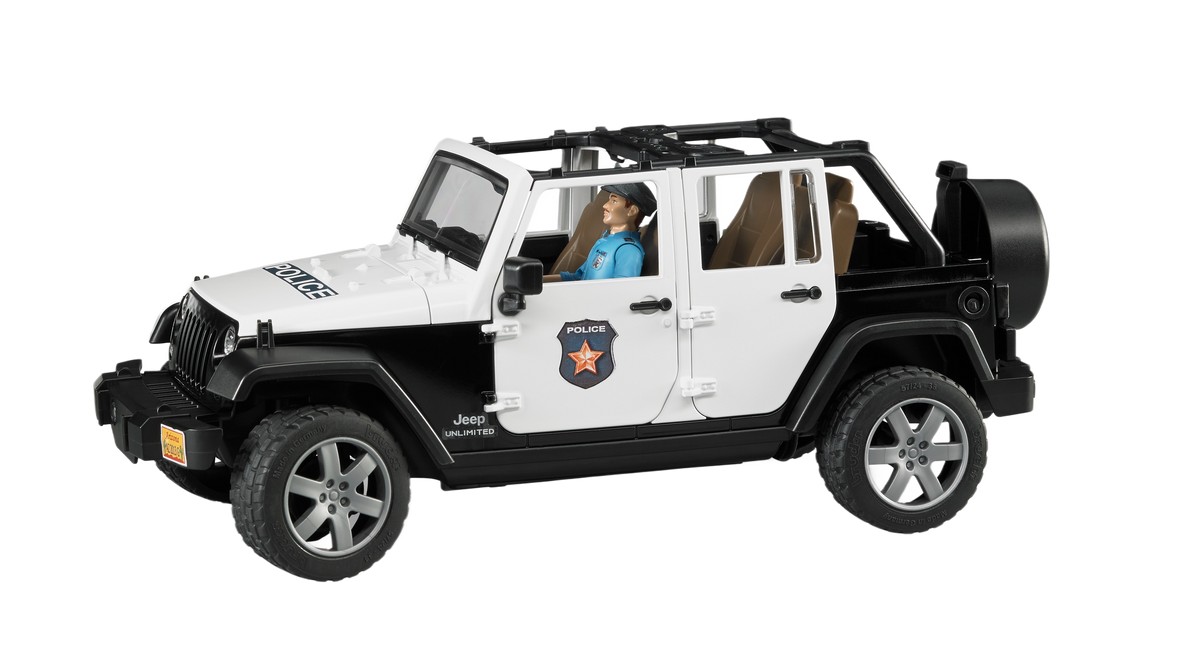 Bruder Toys Jeep Wrangler Rubicon Police Vehicle with Officer