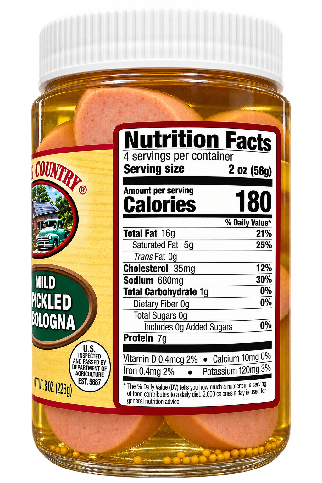 Mild Pickled Bologna - 2 Jars