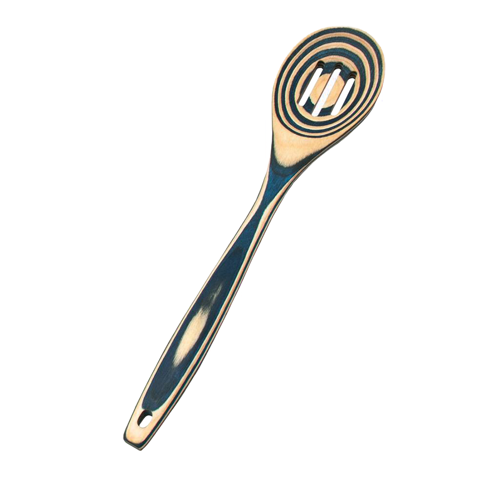 Handcrafted pakkawood slotted spoon with bold color patterns, sturdy and heat resistant, perfect for Kitchen & Food, Kitchen Gadgets, Cooking and Baking Helpers, Storage and Serving, and Best Sellers collections.