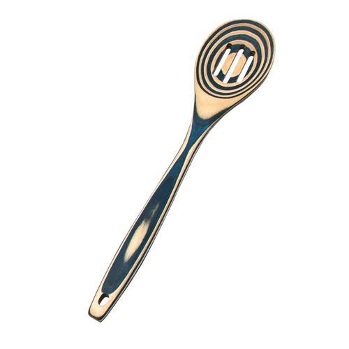 Handcrafted pakkawood slotted spoon with bold color patterns, sturdy and heat resistant, perfect for Kitchen & Food, Kitchen Gadgets, Cooking and Baking Helpers, Storage and Serving, and Best Sellers collections.