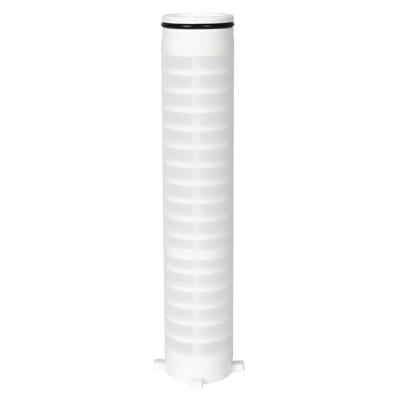 Tall white coarse replacement cartridge for sediment water filter with 150-micron filtration, handcrafted in USA, ideal for appliances, emergency supplies, and water treatment needs.