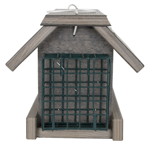 Amish-Made Large Polywood Bird Feeder with Suet Bin