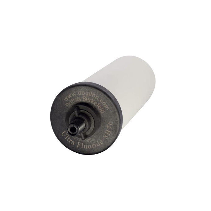 Handcrafted ultra fluoride ceramic water filter element with black plastic end cap, compatible with British Berkefeld gravity filters, ideal for Farm, Garden & Tool, Appliances, Emergency Supplies, and Water Treatment collections.