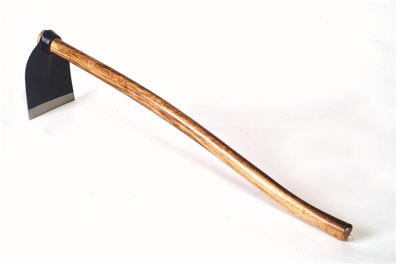The European-Style Grape Hoe from Lehman's. The blade sharpens easily, and the broad head moves lots of soil.