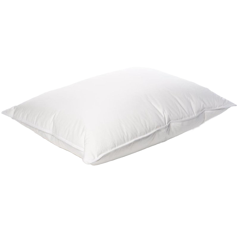 Soft white pillow featuring a layered design with supportive white duck feathers and premium down, handcrafted and perfect for Home & Decor, Home Textiles, and Best Sellers collections.