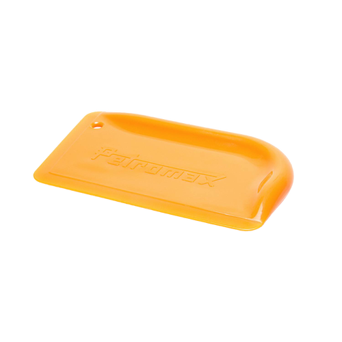 Orange Petromax pan scraper designed for gently removing residue from cast iron cookware, featured in Kitchen & Food, Cookware, Cast Iron, Best Sellers, and Promo Eligible collections.