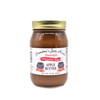Handcrafted jar of apple butter with gold metal lid and white label displaying fruit and pot illustrations, made in USA, perfect for Kitchen & Food, Pantry, Peanut Butter & Jellies, Best Sellers, and Promo Eligible collections.