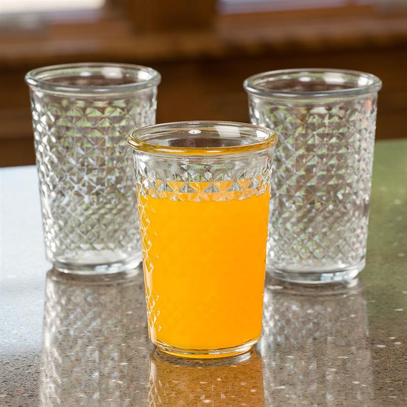 Ideal for iced summer beverages like tea, these thick, heavy, retro-inspired glasses are made right here in Ohio! At Lehmans.com.