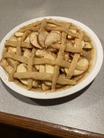 Homemade apple pie
